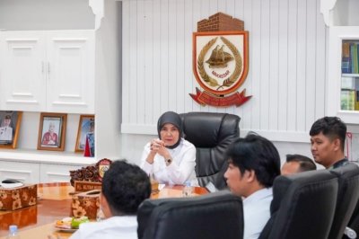 Wakil Wali Kota Makassar, Aliyah Mustika Ilham menerima kunjungan dari Komunitas Balance Bike Makassar