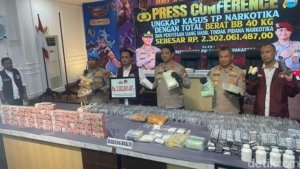 Barang Bukti Bandar Narkoba yang berhasil disita Polrestabes Makassar.